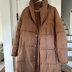 LOFT Tan Puffer Jacket